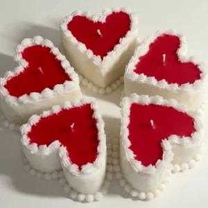 Heart cake candle